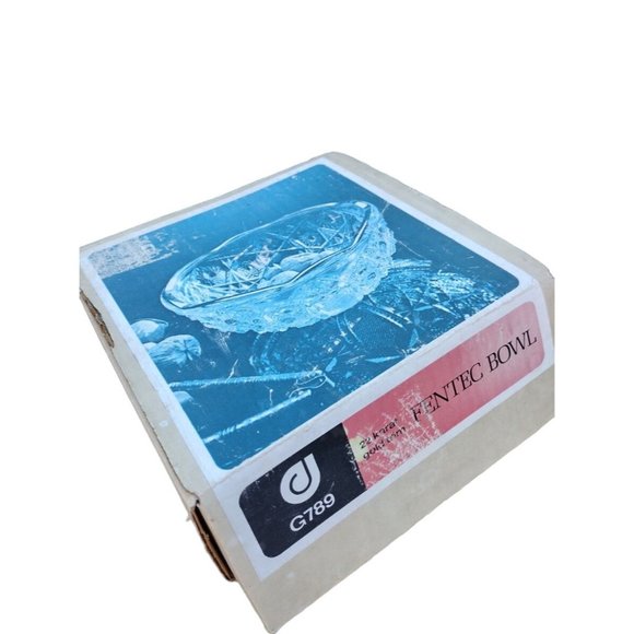 Vintage Jeannette Hospitality 22 Karate Trimmed Glassware Fentec Bowl G789‎ - Picture 2 of 6